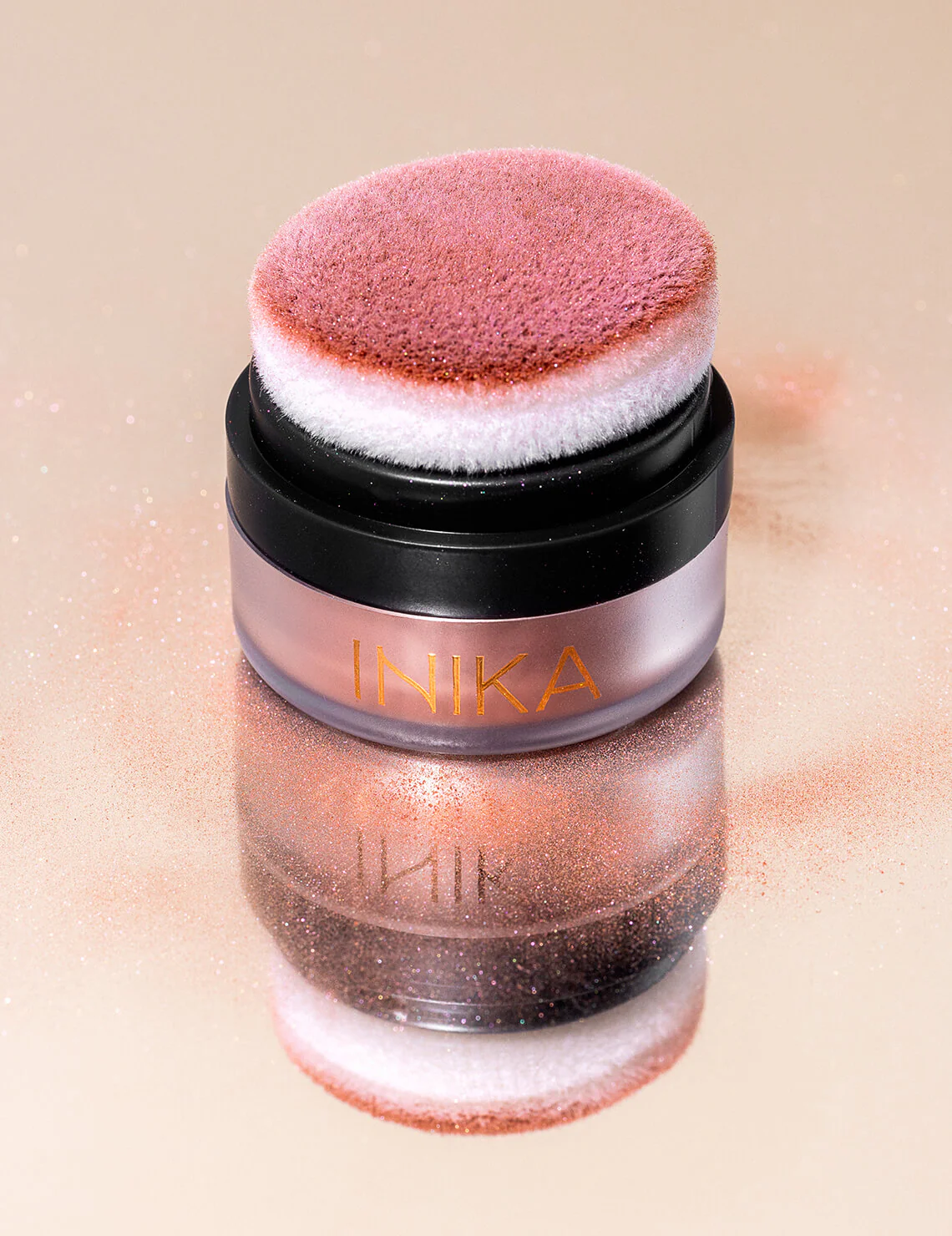 INIKA Organic Mineral Blush Puff Pot (Rosy Glow) - Image 3