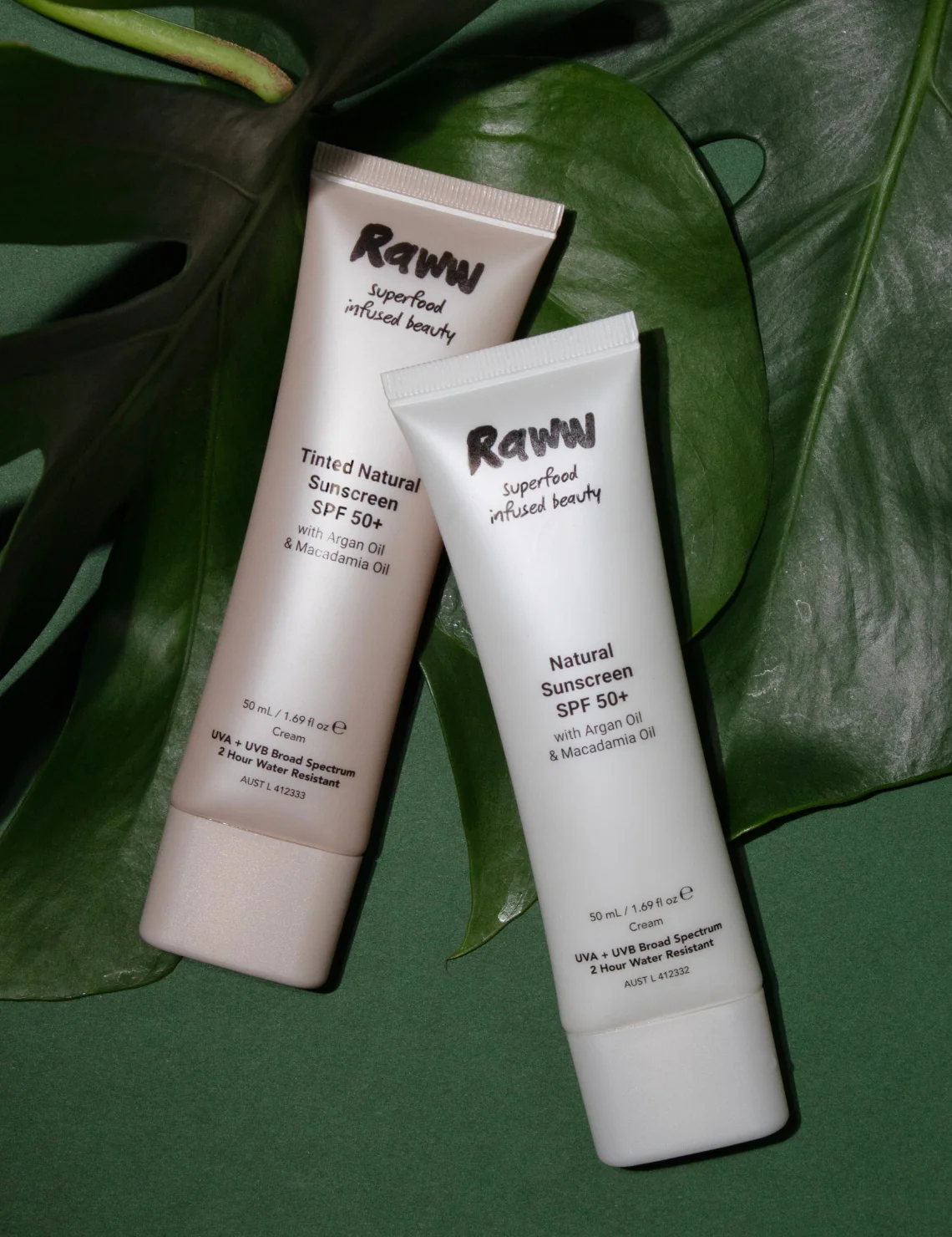 Raww Cosmetics Tinted Natural Sunscreen SPF 50+ - Image 3